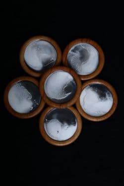 زیرلیوانی چوب و رزین 