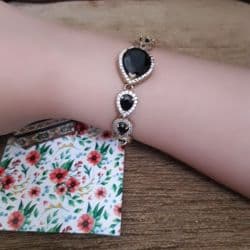 دستبند نقره با سنگ عثمانی و نگین