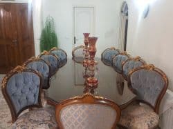 مبل استیل نه نفره همراه با میزناهار خوری ده نفره