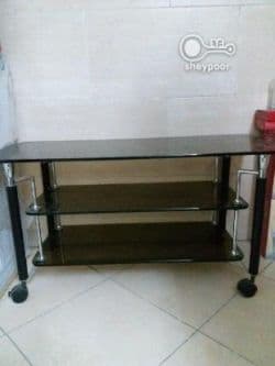 میز تلویزیون شیشه ای نو استفاده نشده