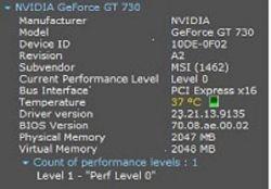 کارت گرافیک Nvidia 2G GT730  دست دوم